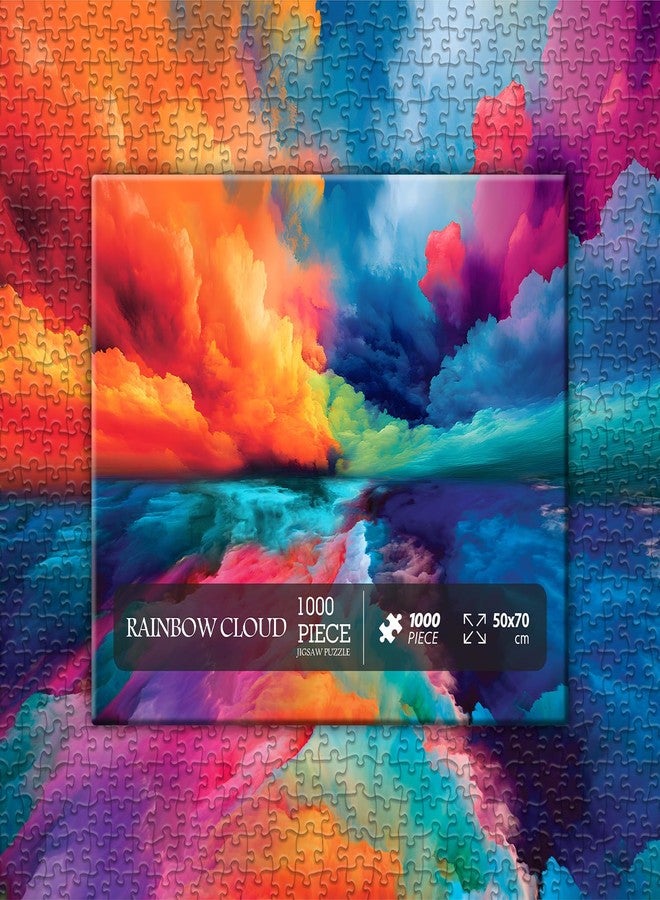 PICKFORU Impossible Puzzles for Adults 1000 Piece, Hard Difficult Jigsaw Puzzles for Adults Painting, Gradient Rainbow Colorful Challenging Puzzles for Adults Teens - Image 2
